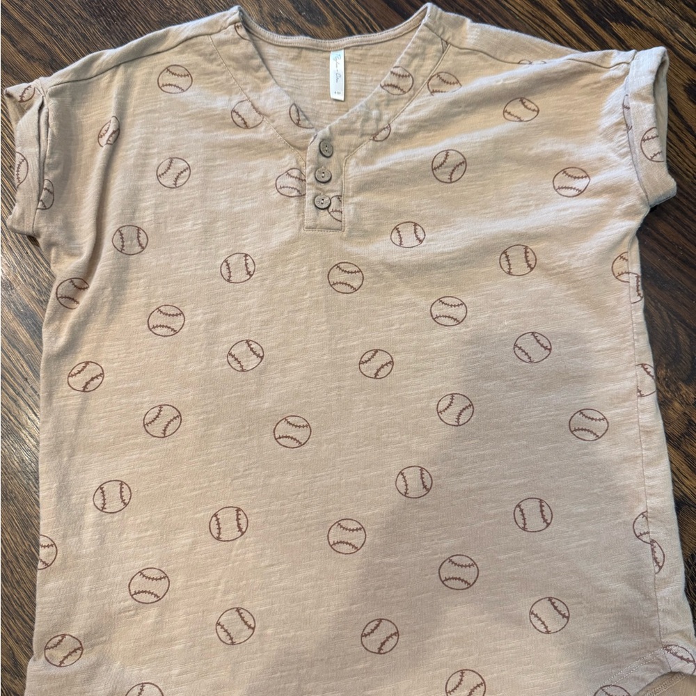 Rylee + Cru Tan Henley Shirt